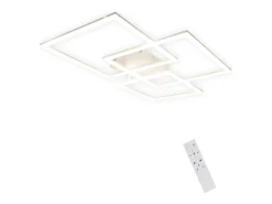 NETTLIFE, lámpara de techo LED para salón negro de 75 cm, regulable, moderna, de cristal, lámpara para habitación, diseño de lámpara interior con...