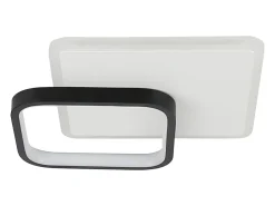 NETTLIFE Lámpara de Techo LED 3000K 24,5cm 22W Lámpara de Pasillo Lámpara de Cocina de Diseño Moderno Negro para Dormitorio Sala de Estar