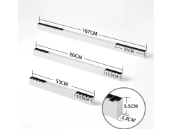 NETTLIFE Lámpara de Techo LED Blanca 25W Lámpara Moderna para Lámpara de Escritorio Larga Regulable con Control Remoto 80CM para Dormitorio