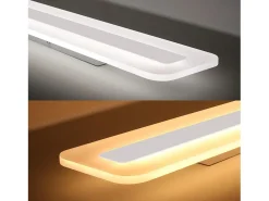 NETTLIFE Lámpara de Techo LED Regulable con Control Remoto 60 cm 23 W Oficina Pasillo Sala de Estar Moderna Dormitorio Blanco Cocina Sala de Estudio
