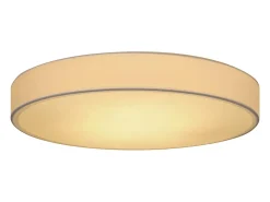NETTLIFE Lámpara de Techo LED 38 CM Regulable con Control Remoto Lámpara de Techo de Tela Moderna Redonda Blanca para Sala de Estar Dormitorio Pasillo