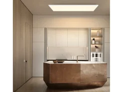 NETTLIFE Lámpara de Techo LED, 80 x 30 cm, 39W, 3000K Regulable, Plana, Lámpara con Control Remoto, Panel, Blanco, Lámpara de Escritorio para Cocina
