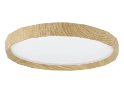 NETTLIFE Lámpara de Techo LED - Lámpara de Aspecto de Madera Ø40cm Lámpara de Techo Lámpara de Dormitorio Regulable 43W con Control Remoto