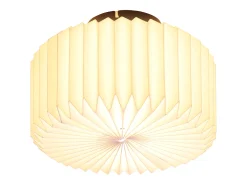 NETTLIFE Lámpara de techo vintage para salón, lámpara de cocina blanca, pantalla de papel, diseño industrial G9