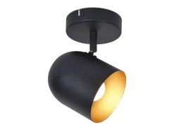 NETTLIFE Lámpara de techo E14 Foco de techo Dorado Negro Lámpara de pasillo industrial vintage