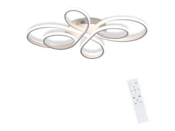 NETTLIFE Lámpara de Techo LED Regulable 80 cm Blanco 78 W Salón Diseño Moderno Dormitorio con Mando a Distancia Ideal para Oficina Cocina