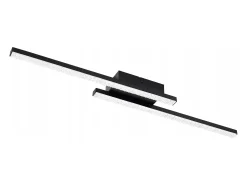 NETTLIFE Lámpara de Techo LED Negra 12W Lámpara de Metal de Cristal Moderna Luz Cálida 3000K para Dormitorio Pasillo Cocina Oficina Sala de Estar