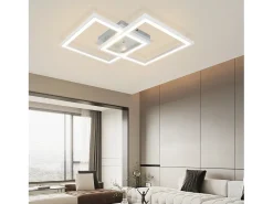 NETTLIFE Lámpara LED de techo para dormitorio, lámpara regulable moderna que cambia de Color RGB con Control remoto, sala de estar de 35W
