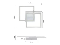 NETTLIFE Lámpara LED de techo para dormitorio, lámpara regulable moderna que cambia de Color RGB con Control remoto, sala de estar de 35W