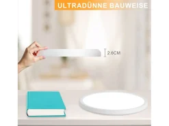 NETTLIFE Lámpara LED de techo plana para dormitorio, color negro, 18 cm, 15 W, no regulable, blanco cálido 3000 K