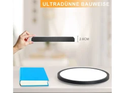 NETTLIFE Lámpara LED de techo plana para dormitorio, color negro, 18 cm, 15 W, no regulable, blanco cálido 3000 K