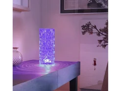 NETTLIFE Lámpara LED mesa inalámbrica, mesita noche, RGB táctil recargable, Dormitorio, Control remoto 16 colores