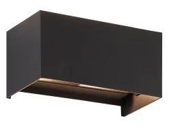 NETTLIFE Lámpara LED mural Negra IP65, Luz Blanca Cálida Ajustable G9, Para Interior y Exterior, Salón