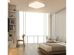 NETTLIFE Lámpara techo LED 15W, Dormitorio cielo estrellado 21cm, Blanca cálida, Estrella cuadrada, Decoración cocina, Niños, Oficina