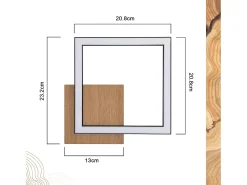 NETTLIFE luces de techo LED, luz de techo de 3000K, blanco cálido moderno, 12W, madera pequeña.