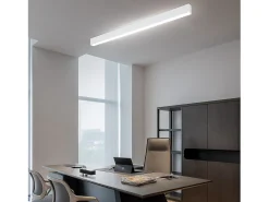 NETTLIFE Luz de Techo LED Negra Moderna 107 CM de Largo Regulable con Control Remoto Lámpara de Escritorio Panel de 32 W para Dormitorio