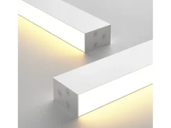 NETTLIFE Luz de Techo LED Negra Moderna 107 CM de Largo Regulable con Control Remoto Lámpara de Escritorio Panel de 32 W para Dormitorio