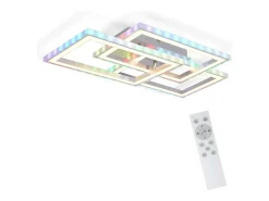 NETTLIFE Luz de Techo LED RGB Lámpara de Dormitorio Moderna Regulable con Control Remoto 45W Geométrica para Sala Comedor