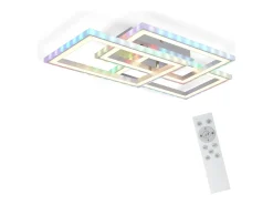 NETTLIFE Luz de Techo LED RGB Lámpara de Dormitorio Moderna Regulable con Control Remoto 45W Geométrica para Sala Comedor