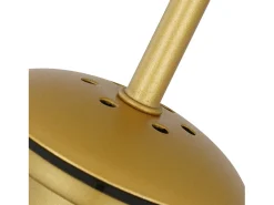 NETTLIFE Mesa suspendida para comedor de vidrio - 1 lámpara vintage E27 con una llama, lámpara de techo negra.