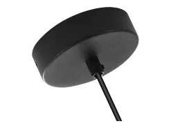NETTLIFE Mesa suspendida para comedor de vidrio - 1 lámpara vintage E27 con una llama, lámpara de techo negra.
