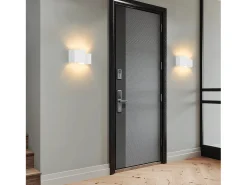NETTLIFE Modern G9 Aplique de pared interior de yeso blanco para pasillo Escaleras arriba y abajo