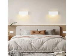 NETTLIFE Modern G9 Aplique de pared interior de yeso blanco para pasillo Escaleras arriba y abajo