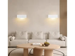 NETTLIFE Modern G9 Aplique de pared interior de yeso blanco para pasillo Escaleras arriba y abajo