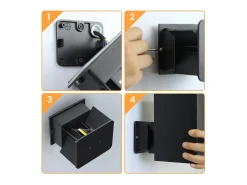 NETTLIFE Pack de 2 Aplique LED para exterior e interior: iluminación de pared negra, lámpara exterior, pared de casa 5 W IP65 blanco cálido 3000 K