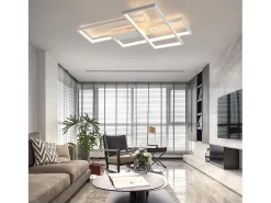 NETTLIFE Plafón LED Ajustable Moderno, Lámpara de Salón, Plafón Blanco, 65W.