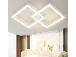 NETTLIFE Plafón LED blanco moderno de 24W y 3000K
