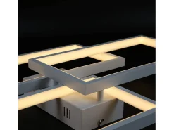 NETTLIFE Plafón LED con intensidad variable y mando a distancia, 63W, Blanco.
