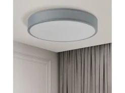 NETTLIFE Plafón LED para habitación, lámpara de techo con pantalla difusora de tejido moderno, redondo, 3000K, 12W