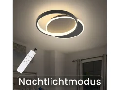 NETTLIFE Plafón LED para salón, dimmable, moderno, con mando a distancia para el pasillo.
