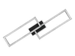 NETTLIFE Plafón LED regulable diseño moderno 56W negro