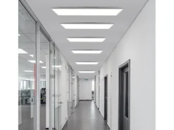 NETTLIFE Plafón LED regulable 100x25 cm, panel de techo plano largo con mando a distancia, blanco grande, 24W.
