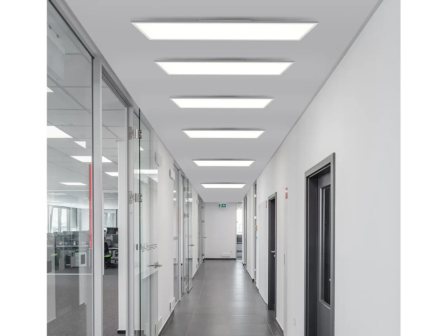 NETTLIFE Plafón LED regulable 100x25 cm, panel de techo plano largo con mando a distancia, blanco grande, 24W.