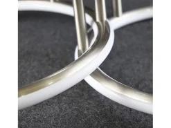 NETTLIFE Plafóndido LED Moderno, Diseño de Anillos, Luz Blanca Cálida 3000K, 41W, 3 Llames.