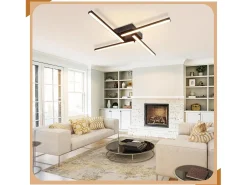 NETTLIFE Plafonario LED blanco de 24W, diseño moderno, 3000K, luz blanca cálida.
