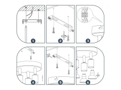 NETTLIFE Plafonario LED GU10 - 3 Luces de Techo Redondas Modernas, Luces de Techo de 350° para Cocinas, Pasillos, Habitaciones y Salones - Sin Bombilla, Cromado