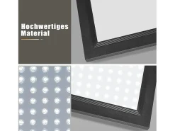 NETTLIFE Plafonero LED 120 x 30 - Panel de techo de intensidad variable, lámpara de luz diurna larga, escritorio plano con mando a distancia, 40 W