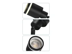 NETTLIFE Plafonero negro moderno: 4 focos orientables de techo de metal, plafonero GU10, para habitación, comedor, sin bombilla.