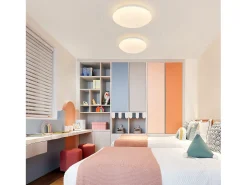 NETTLIFE Segunda lámpara de techo LED para dormitorio, cocina, 5W, 3000K, Ø 16,5 cm, blanco cálido, pasillo, habitación infantil.