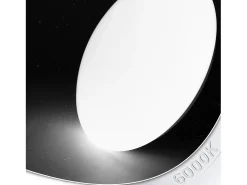 NETTLIFE. Segundo LED - Luz de techo para cocina - Dormitorio, diámetro de 16,5 cm, 6500 K, blanco frío, 5 W.
