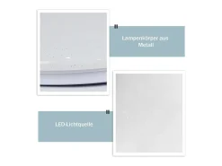 NETTLIFE. Segundo LED - Luz de techo para cocina - Dormitorio, diámetro de 16,5 cm, 6500 K, blanco frío, 5 W.
