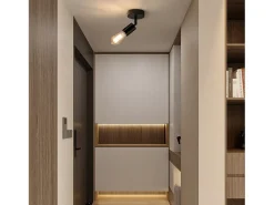 NETTLIFE Spot E27 lámpara de pared vintage negra lámpara de cocina giratoria de 350° para salón, dormitorio máx.40 W