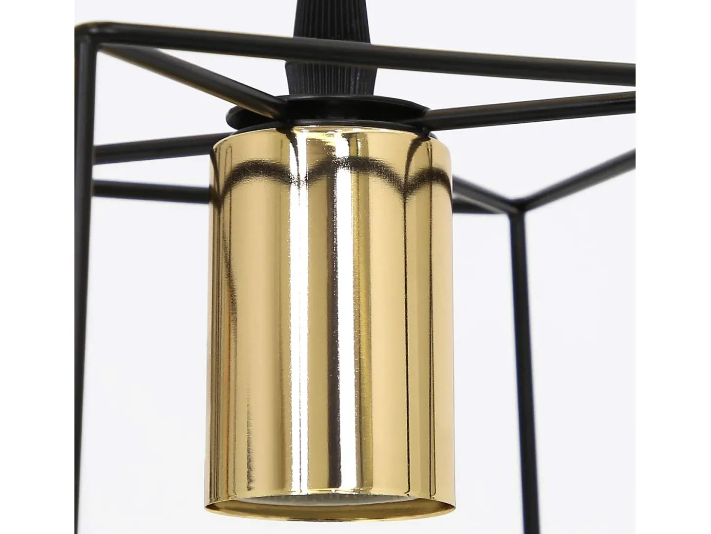 NETTLIFE Suspensión vintage negra, 5 lámparas regulables en altura, de metal, E27 industrial.