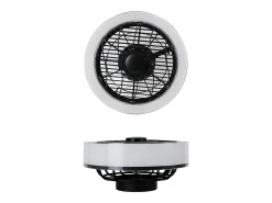 NETTLIFE Ventilador de techo LED con iluminación - 39,5cm Moderno, grande y silencioso, mando a distancia, temporizador, 34W, regulable 3000K-6000K