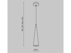 Nevill Lámpara Colgante de Techo Slim Blanca, 1 Luz, GU10
