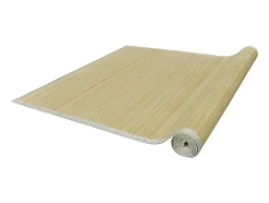 Noisiel Alfombra rectangular de bambú natural 120 x 180 cm